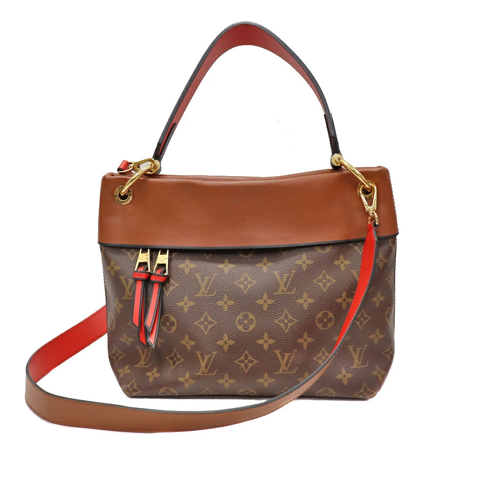 Louis Vuitton Tuileries Besace Monogram Shoulder Bag Canvas Leather Brown